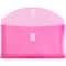 JAM Paper Fuchsia Pink Clear Pencil Pouches with Hook & Loop Closure, 12ct.